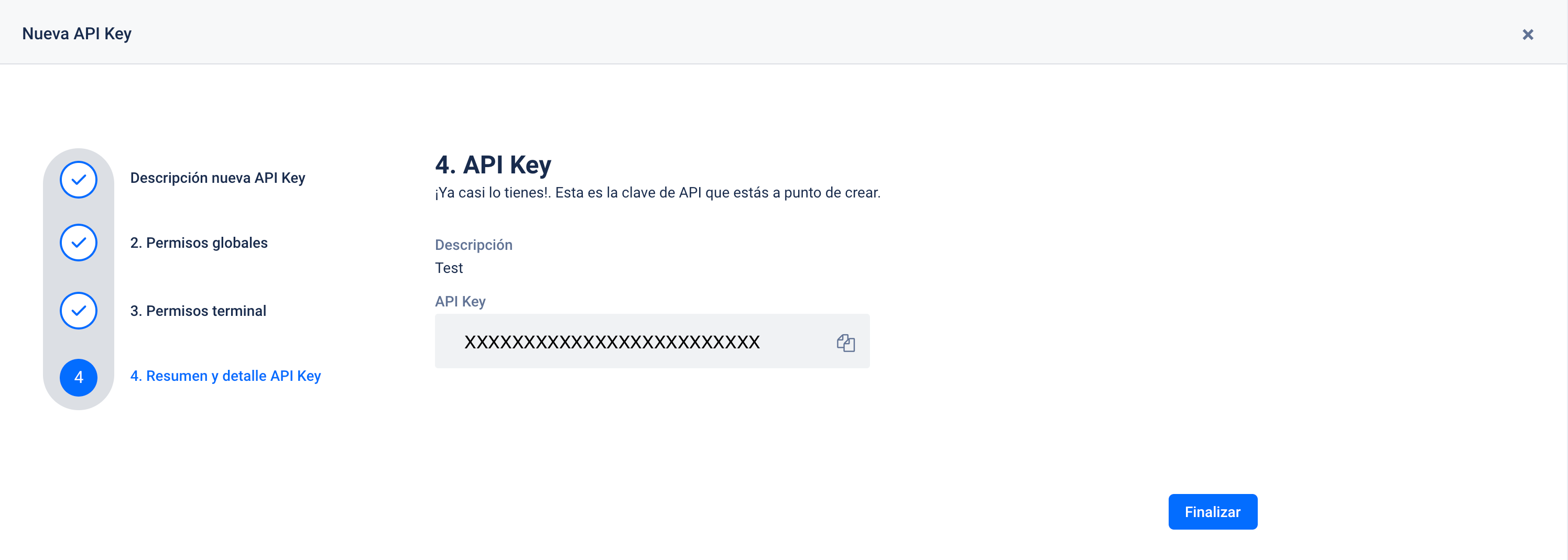 Gestión de APIKEYS